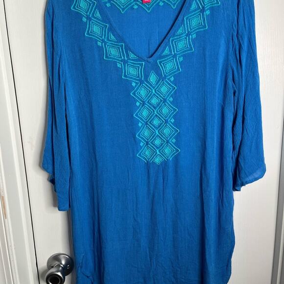 Lilly Pulitzer Blue Flowy Tunic Size Small - Picture 1 of 4